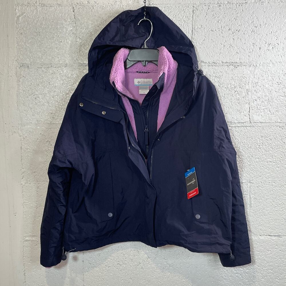 Columbia Women's Laurelwoods II Interchange Hooded Jacket navy/purple Medium